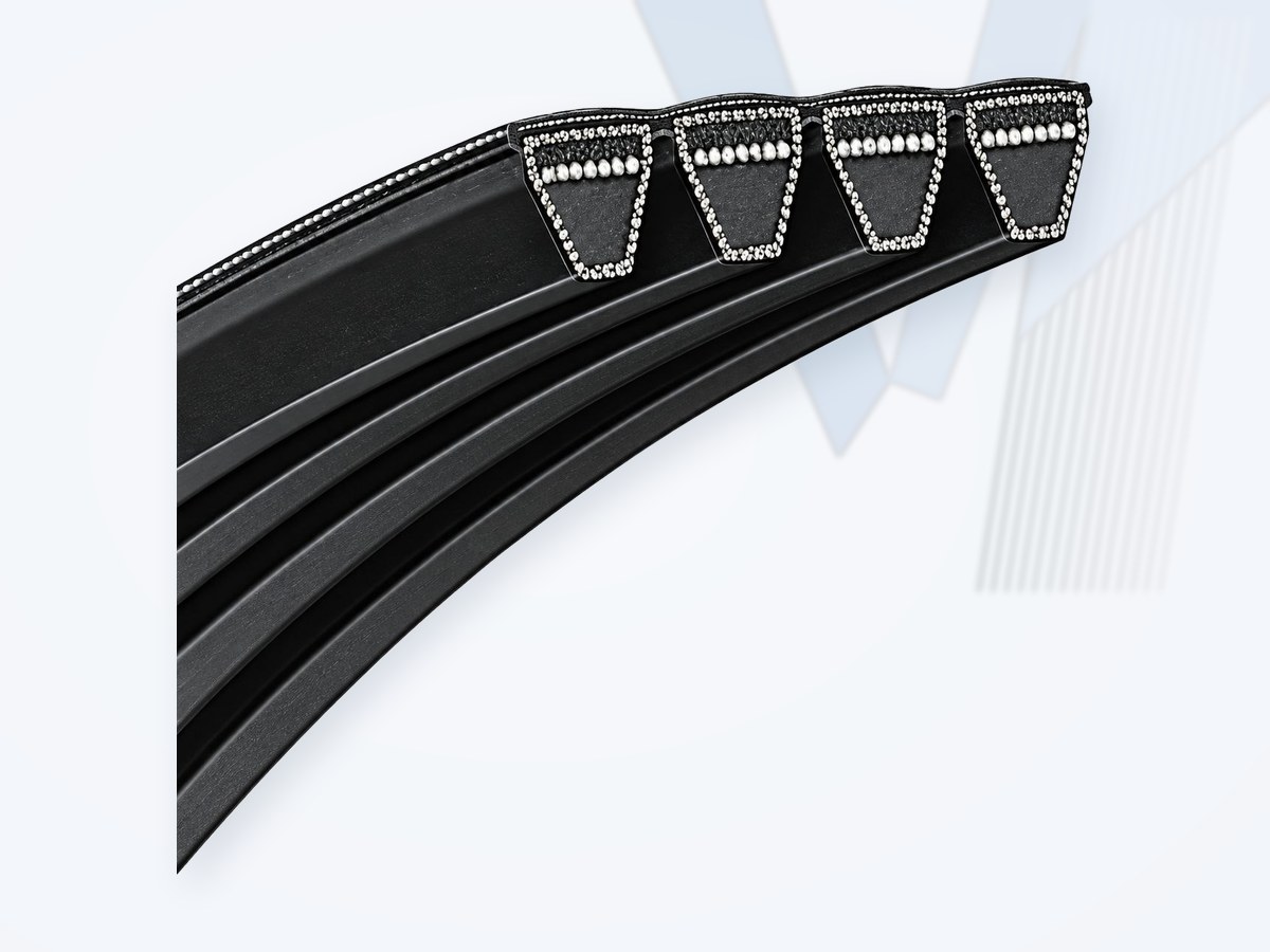 Banded (joined) V-belt with tie band, cross-section