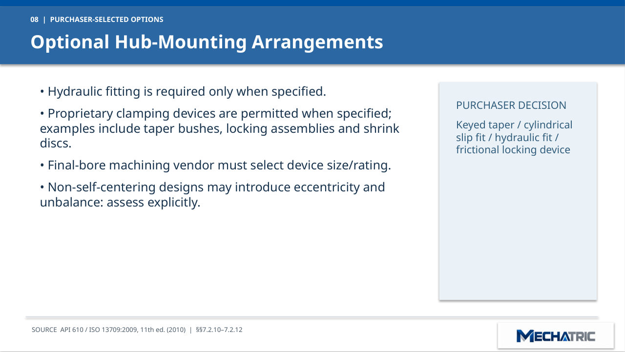API 610 Pump Coupling Specification - Masterclass - slide 8 of 11