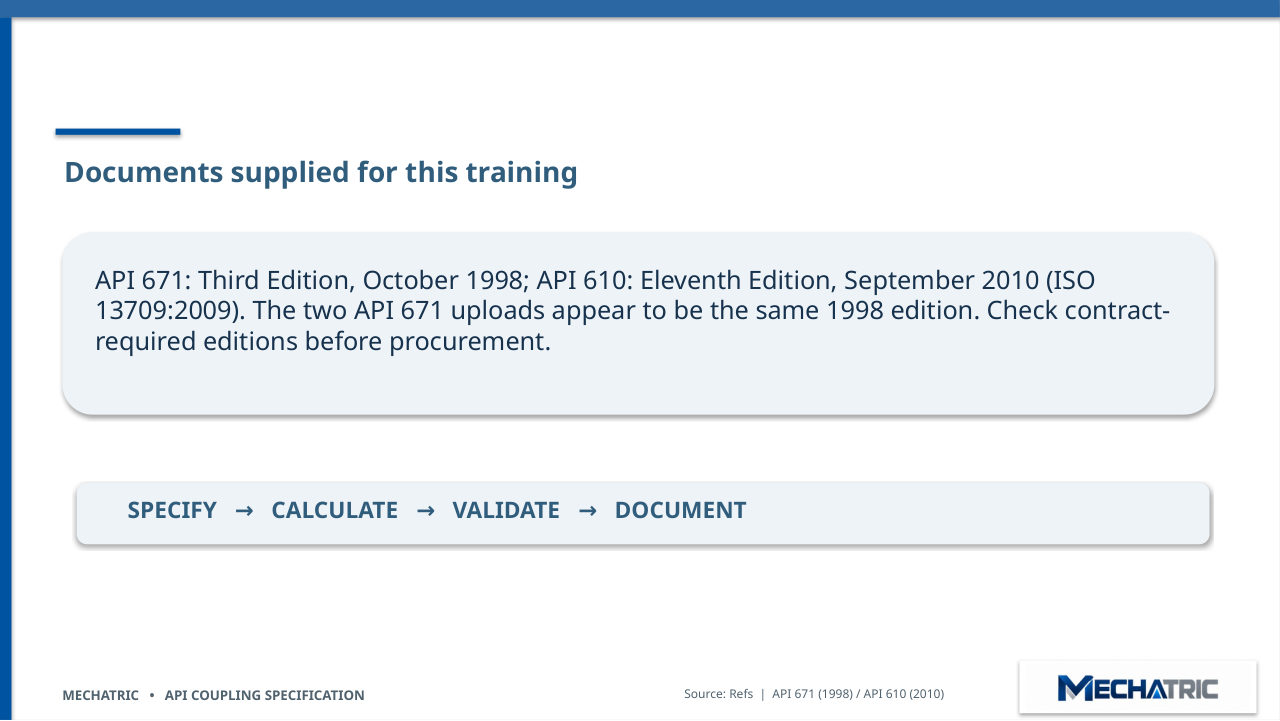 Engineering Specification of API Couplings - API 671 & API 610 - slide 3 of 41