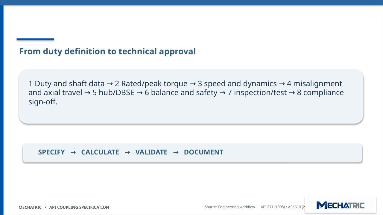 Engineering Specification of API Couplings - API 671 & API 610 - slide 7 of 41