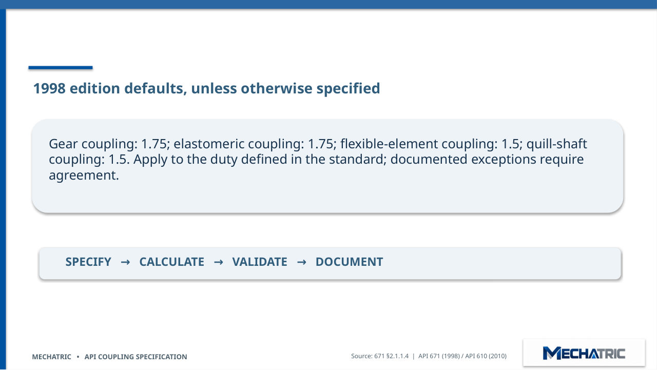 Engineering Specification of API Couplings - API 671 & API 610 - slide 11 of 41