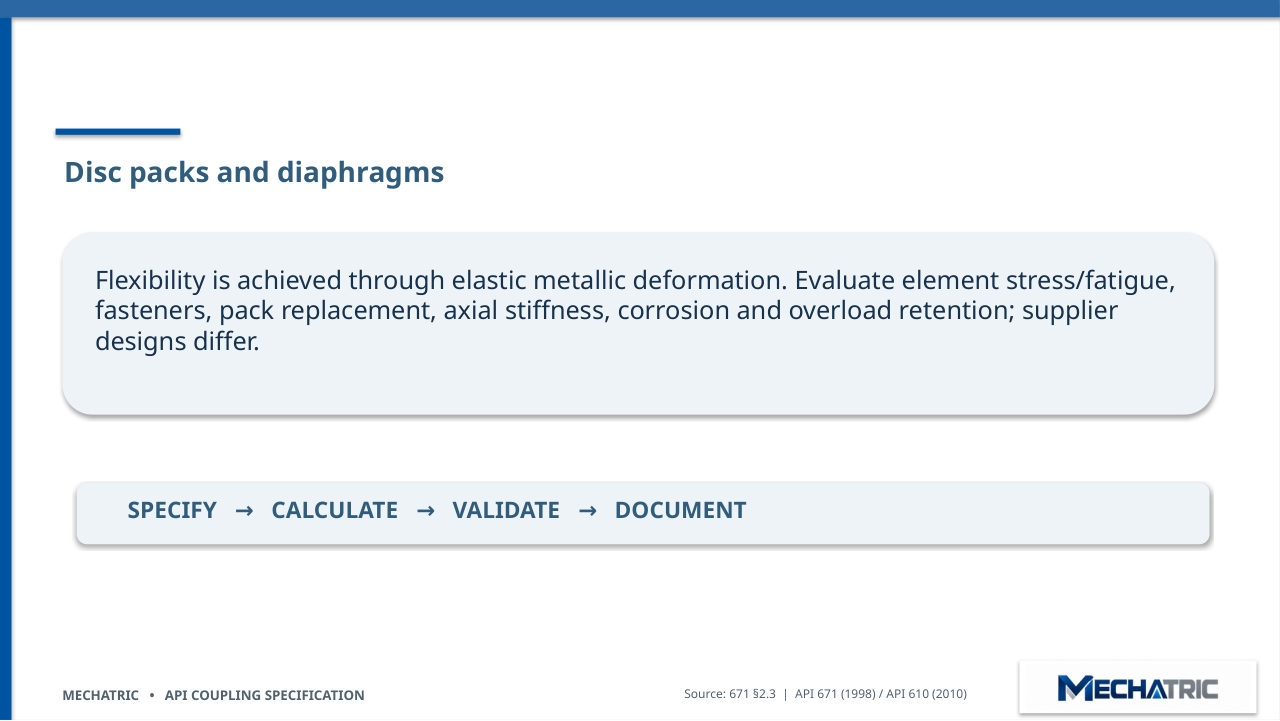 Engineering Specification of API Couplings - API 671 & API 610 - slide 23 of 41