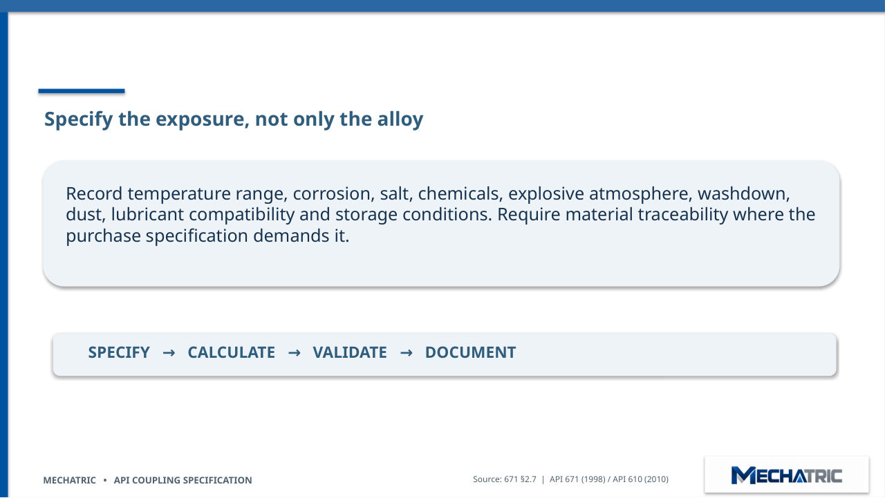 Engineering Specification of API Couplings - API 671 & API 610 - slide 32 of 41