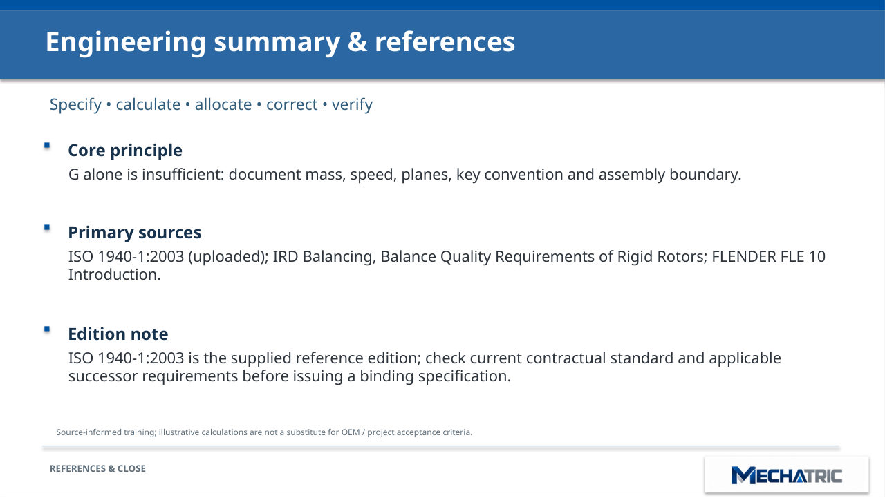 Rotor & Coupling Balancing - ISO 1940-1 Masterclass - slide 40 of 41