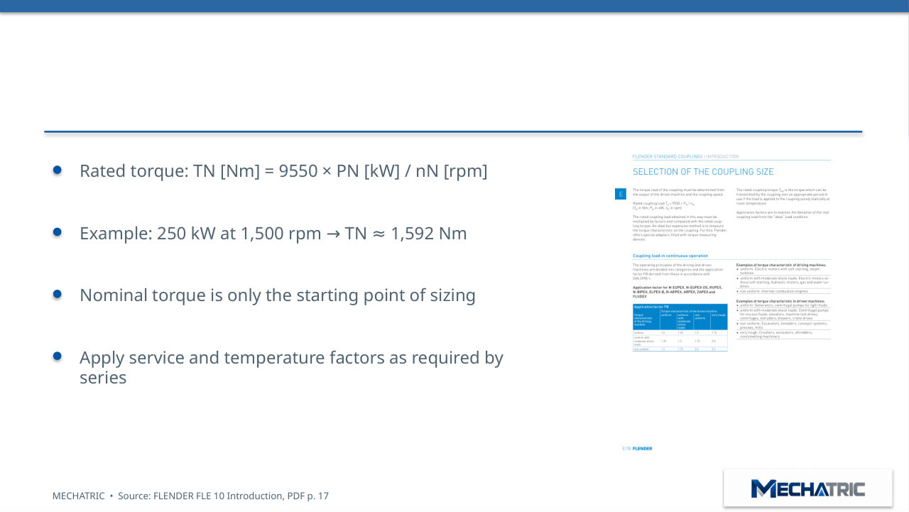 FLENDER Couplings - Technical Introduction & Engineering Selection - slide 32 of 41