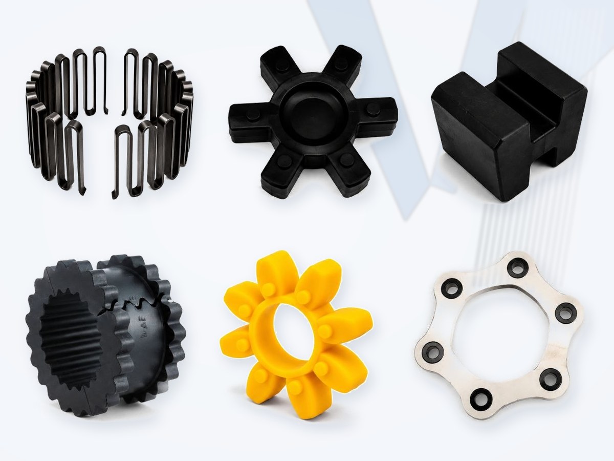 Coupling spare parts: elastomer spiders and elements, grid spring, gear sleeve insert and disc pack