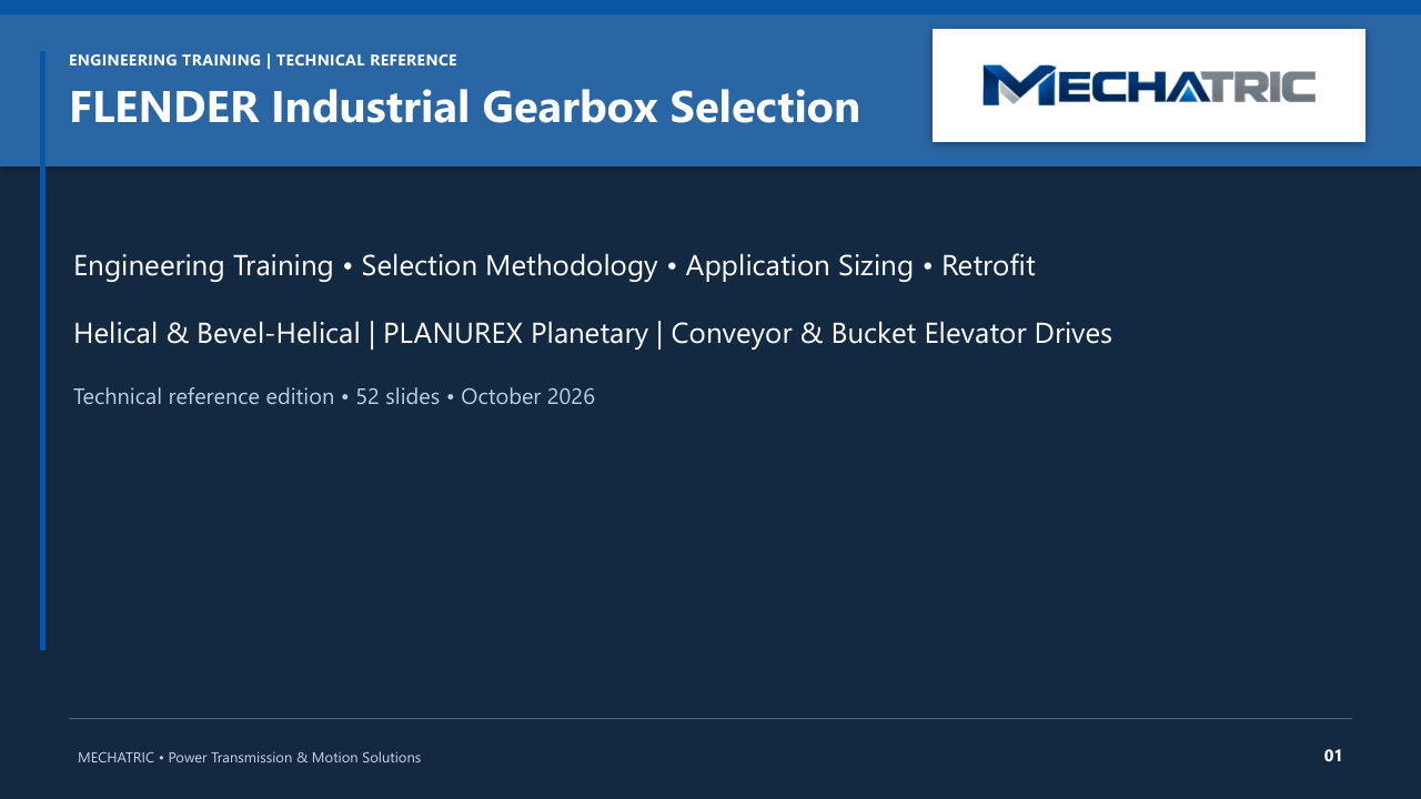 FLENDER Industrial Gearbox Selection - slide 1 of 52