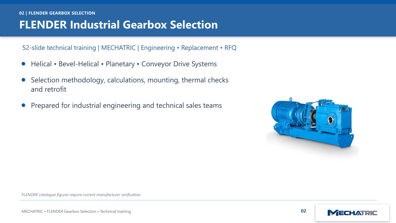 FLENDER Industrial Gearbox Selection - slide 2 of 52