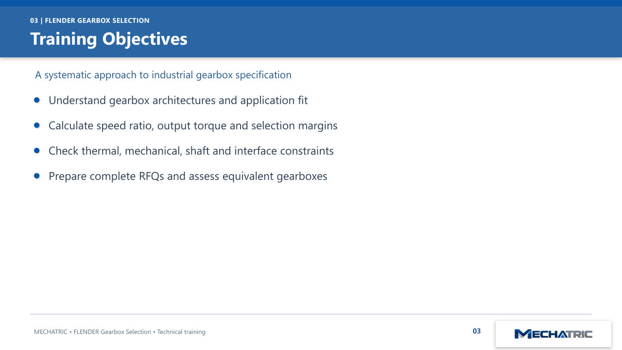 FLENDER Industrial Gearbox Selection - slide 3 of 52