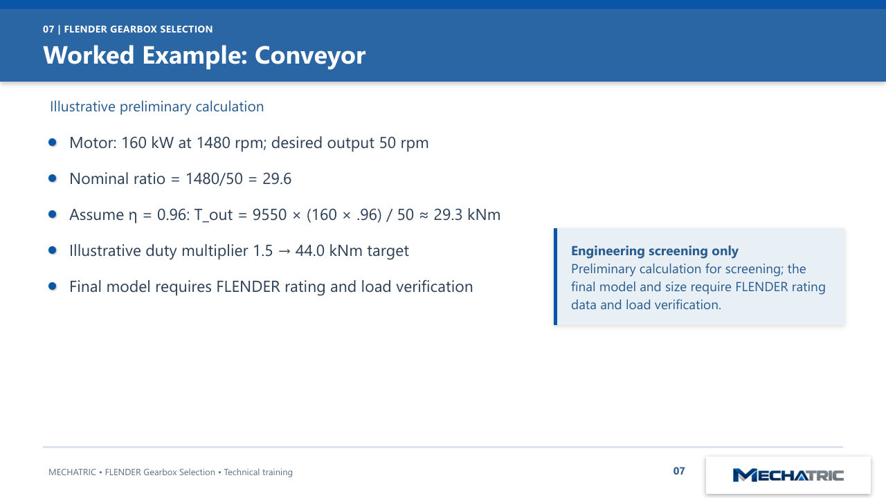 FLENDER Industrial Gearbox Selection - slide 7 of 52