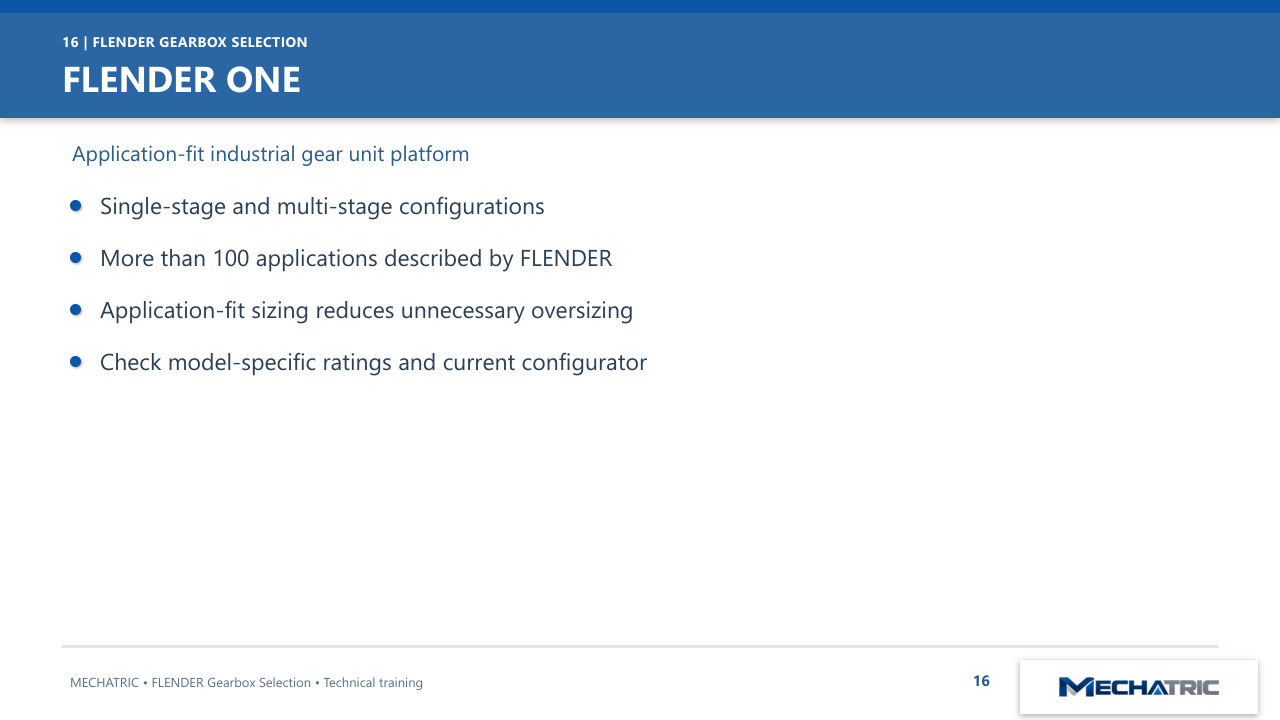 FLENDER Industrial Gearbox Selection - slide 16 of 52