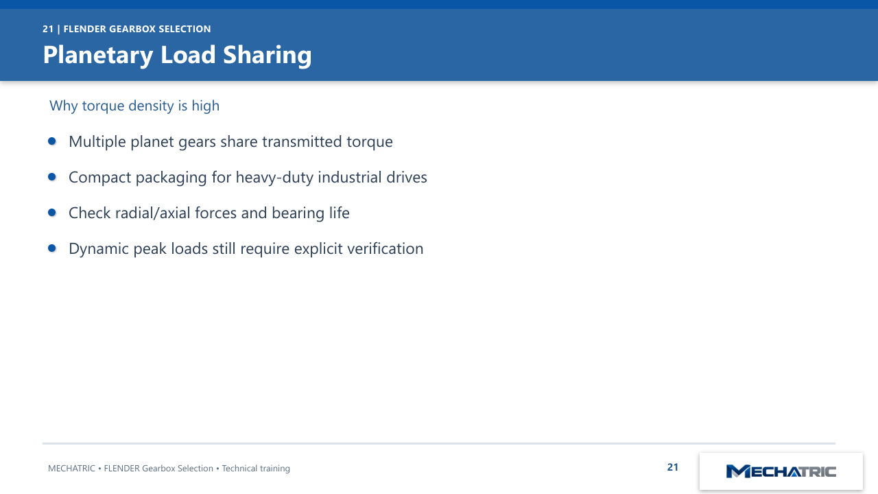 FLENDER Industrial Gearbox Selection - slide 21 of 52