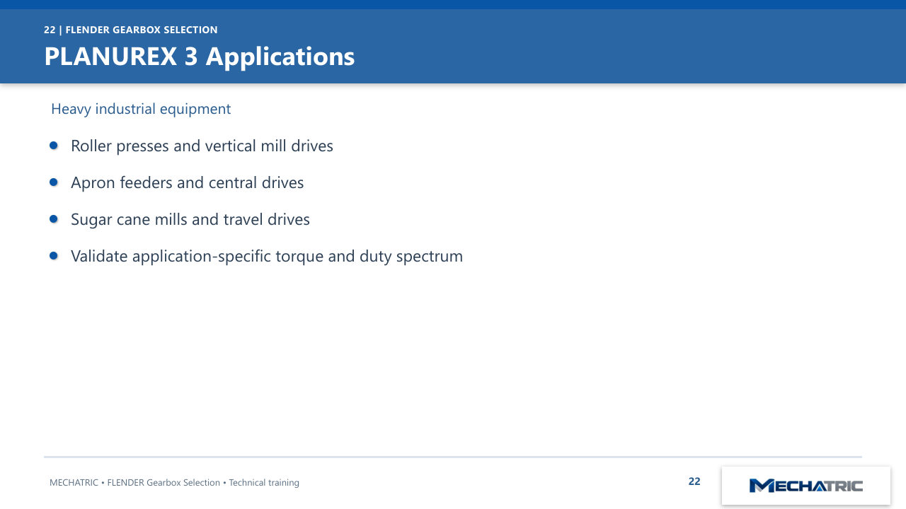 FLENDER Industrial Gearbox Selection - slide 22 of 52