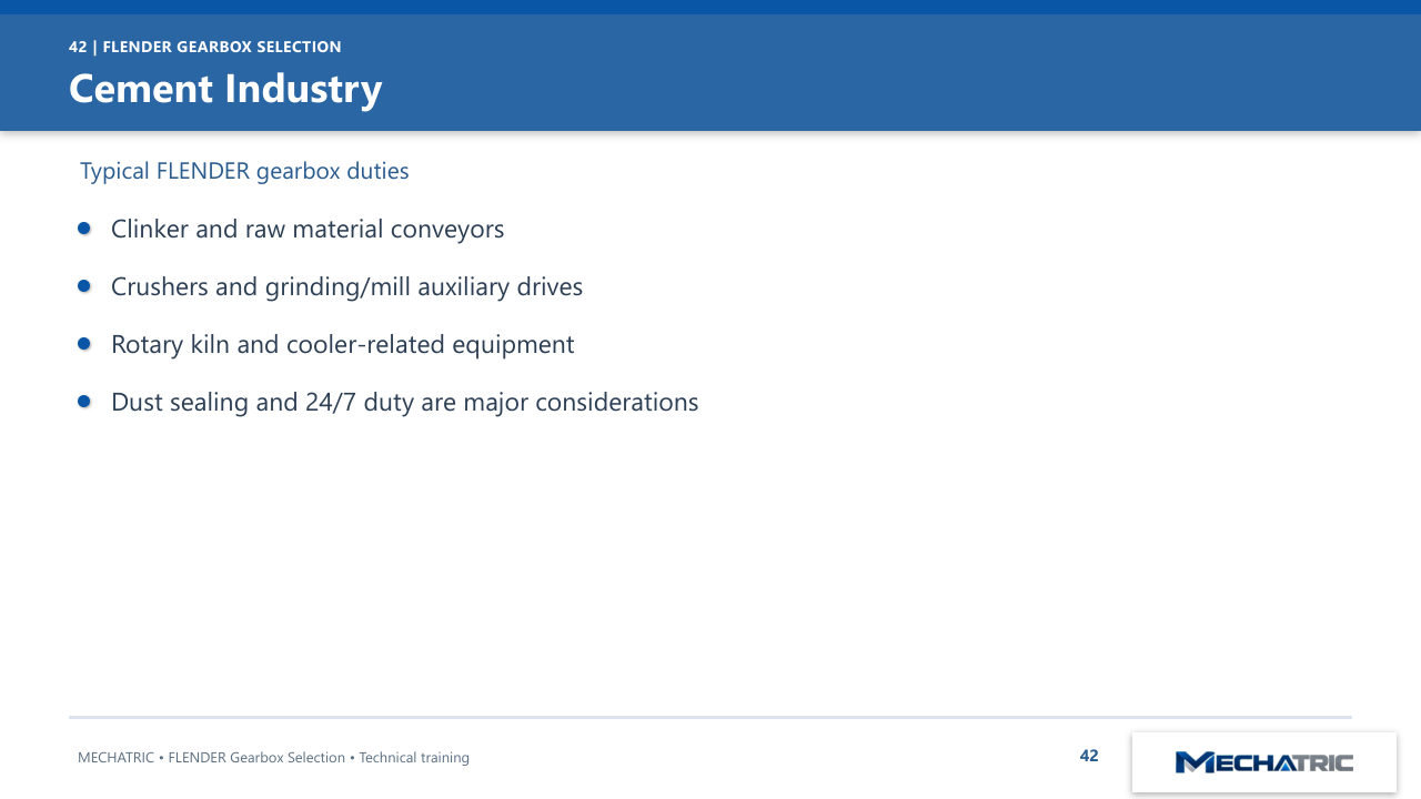 FLENDER Industrial Gearbox Selection - slide 42 of 52