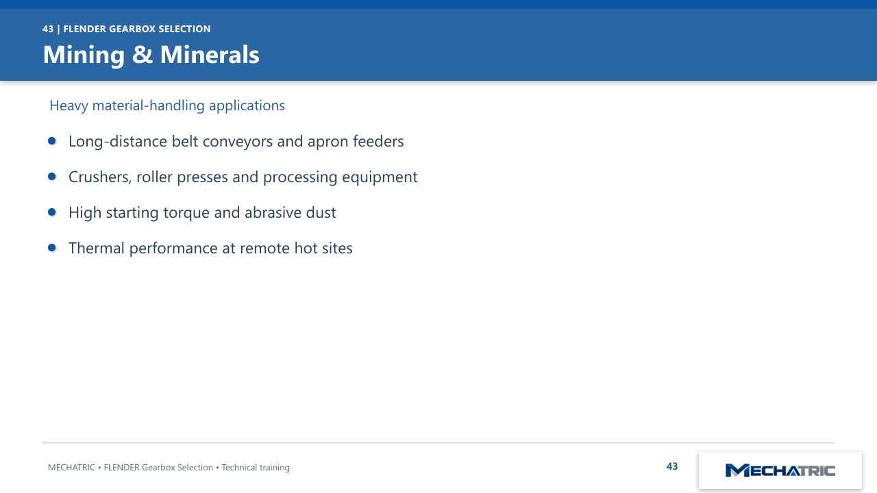 FLENDER Industrial Gearbox Selection - slide 43 of 52