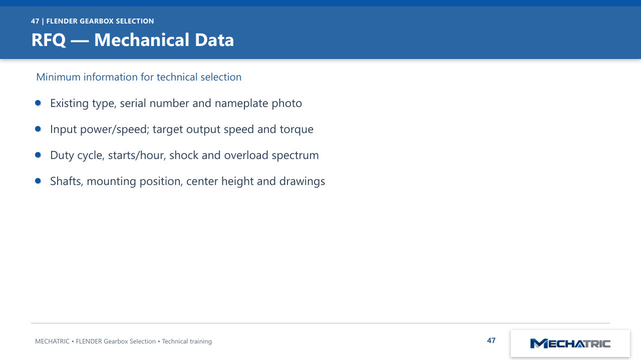FLENDER Industrial Gearbox Selection - slide 47 of 52