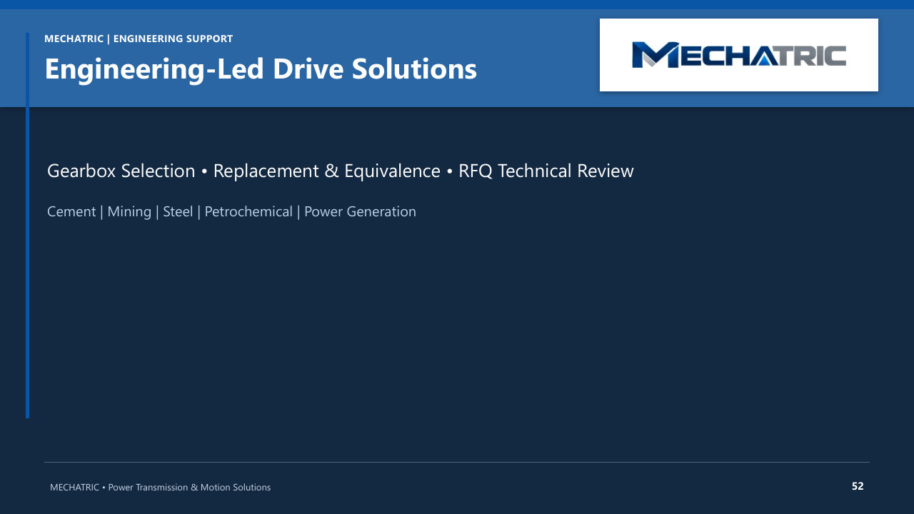FLENDER Industrial Gearbox Selection - slide 52 of 52