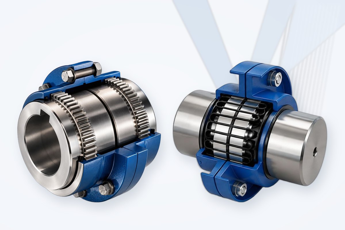 Industrial gear coupling and taper grid coupling
