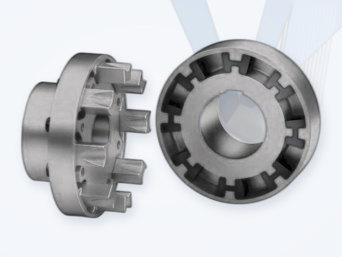 N-EUPEX type flexible coupling with elastomer elements, cast iron hubs