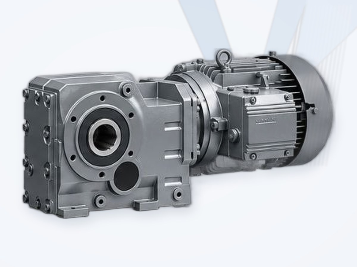 Helical-bevel gearmotor with hollow output shaft