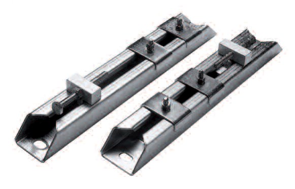 SIT Linea TT galvanised steel motor slide rails with adjusting screws