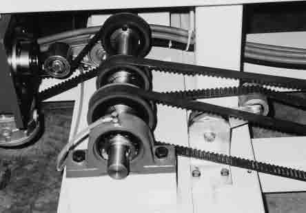 SIT TA-RU belt tensioners with idlers on a multi-belt drive
