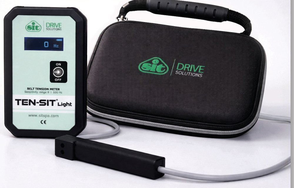 SIT TEN-SIT Light electronic belt tension meter with optical sensor on 90 cm cable and carrying case