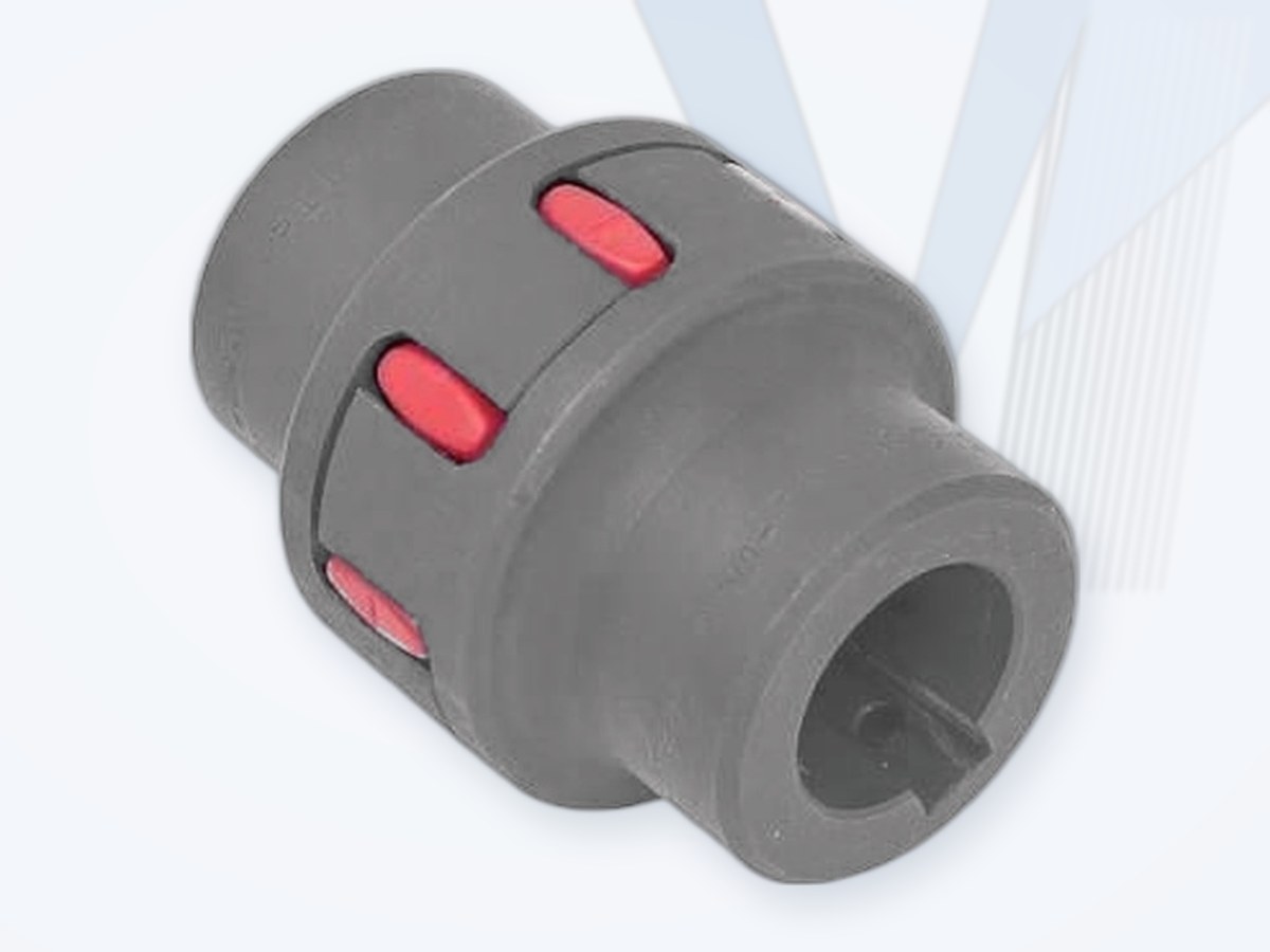 TRASCO jaw-type flexible coupling, cast iron hubs with polyurethane spider