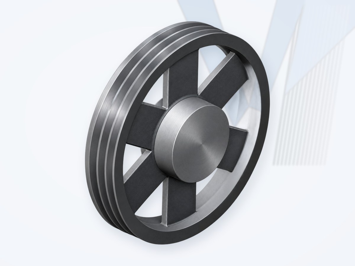 Multi-groove cast iron V-belt pulley