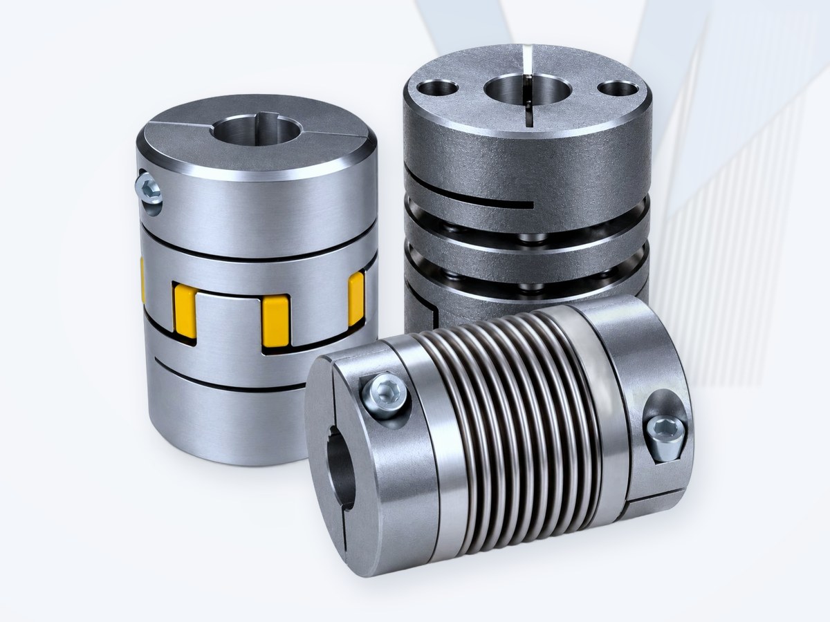 Zero-backlash servo couplings: bellows, jaw and disc couplings